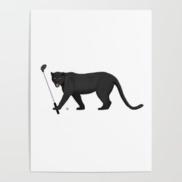 Panther Golf Poster