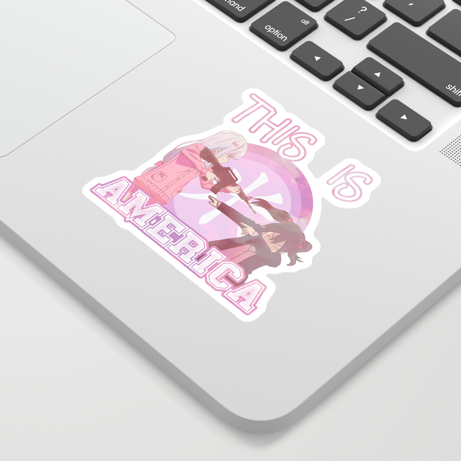 THIS IS AMERICA - FUNNY ANIME JAPANESE MEME AESTHETIC Sticker by Poser_Boy  | Society6