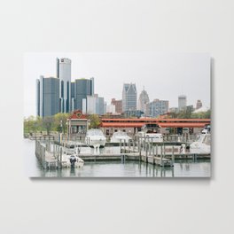 The Detroit Skyline Metal Print | Detroit, Photo, Urban, Northamerica, Unitedstates, Cityscape, Nautical, Michigan, Coastal, Skyline 