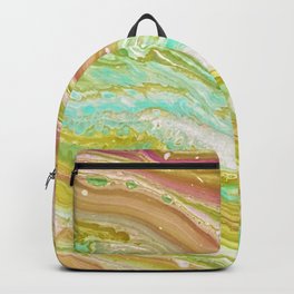 Summer Backpack | Vibrant, Acrylic, Cosmos, Summer, Painting, Colorful, Original, Marble, Artwork, Galaxy 