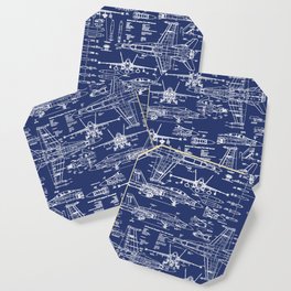 F-18 Blueprints Coaster