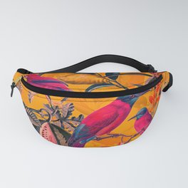 Vintage And Shabby Chic - Colorful Summer Botanical Jungle Garden Fanny Pack
