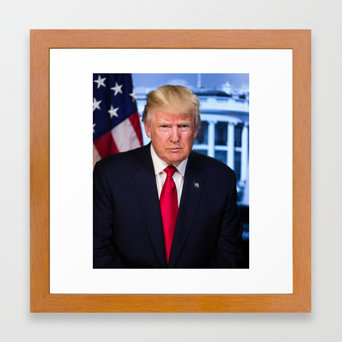 Portrait Of President Donald J Trump Framed Art Print By Ouijawedge Society6