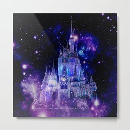 Celestial Palace : Purple Blue Enchanted Castle Metal Print | Landscape, Whimsyromance Fun, 2Sweet4Wordsdesigns, Graphicdesign, Space, Nursery, Galaxy, Blue, Digital, Castle 