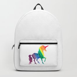 Rainbow Watercolor Unicorn Silhouette Backpack | Gorgeous, Graphicdesign, Beautiful, Animal, Unicornsilhouette, Watercolorunicorn, Silhouette, Rainbowunicorn, Magical, Watercolor 