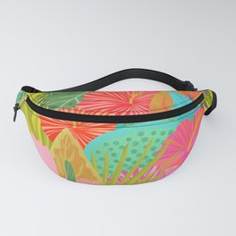 Saturated Tropical Plants and Flowers Fanny Pack