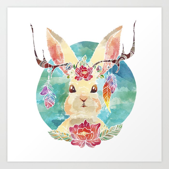 Majestic Jackalope Art Print By Designstew Society6