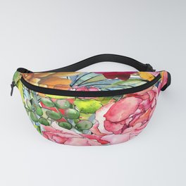 Watercolor Flowers No3 Fanny Pack