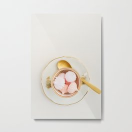 Mini meringue kisses Metal Print | Celebration, Food, Dessert, Baiser, Elegant, Overhead, Meringuekisses, Meringue, Homemade, Curated 