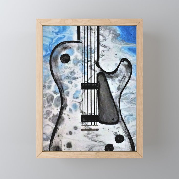 Guitar Art Abstract Guitar Rock And Roll Gibson Guitar Framed