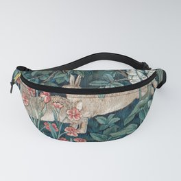 William Morris Forest Rabbits and Foxglove Greenery Fanny Pack