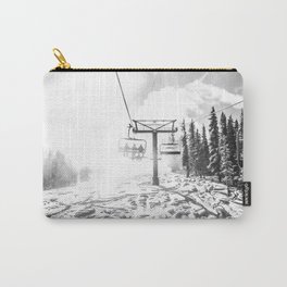 Powder on the Hill // Black and White Skilift Shot on a Deep Snowday Carry-All Pouch | Heavenly Swiss Alps, Abstract Slope Photo, Ski Skier Snowboard, The Photos Pictures, Vibe Vibes Happy, Natural And Earthy, Painting, Jackson Hole Vail, Scenic Picture View, Landscape In Winter 