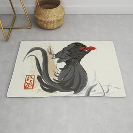 Year of the Rooster - Ronan 2017 Rug | Animal, Rooster, Digital, Drawing, Chicken 