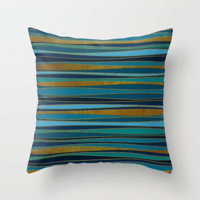 usa stripes Throw Pillow