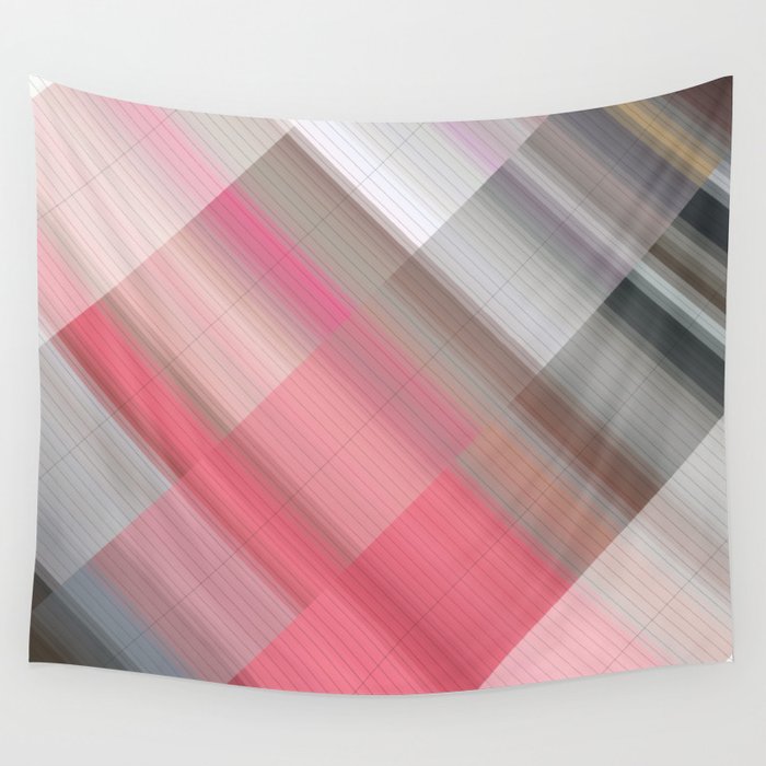 Raspberry Ice Cream Abstract Gradient Art Geometric Background With Soft Color Tone Cell Grid Ide Wall Tapestry By Staselnik Society6