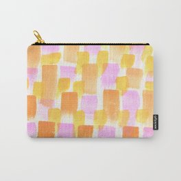 Pink Orange & Yellow Watercolor Squares Carry-All Pouch | Pink, Beach, Yellow, Rectangles, Nieva, Paintpattern, Gradient, Retro, 60S, Pattern 