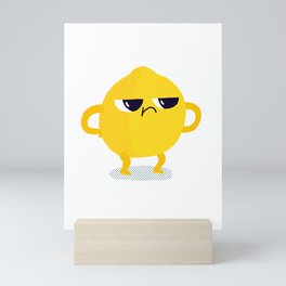 Grumpy Sour Lemon Mini Art Print