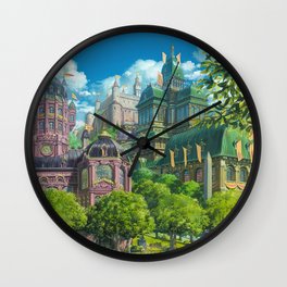 Moving Castle Wall Clock | Lady, Old, Castle, Painting, Children, Tv, Miyazaki, Manga, Chateau, Cloud 