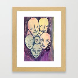 Faces Framed Art Print