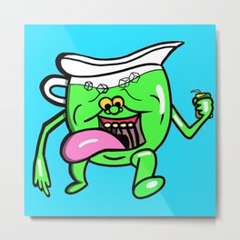 Ecto Kool-Aid Man Metal Print | Foodmascot, Slimer, Mascot, Juice, Kool Aid, Ghostbusters, Ghost, Drawing, Koolaid, 90S 