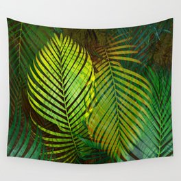 TROPICAL GREENERY LEAVES Wall Tapestry
