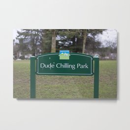 Dude Chilling Park Metal Print | Digital, Photo 