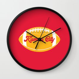 Football Kansas City Wall Clock | Graphicdesign, Football, Kansas, City, Vintage, Kansascity, Quote, Missourifan, Yellow, Typography 