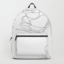 Two Minimal Roses Backpack | Drawing, Decorative, Rose, Leaf, Artwork, Home Decor, Roses, Minimal, Minimalist, Plant 
