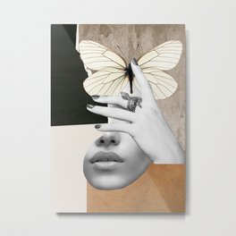 collage art / butterfly 2 Metal Print | Digital, Butterfly, Art, Woman, Abstract, Collage, Curated, Dada22, Hand, Paper 