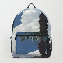 Magnificent Clouds, Blue Sky, Mountaintop And Palm Trees  Backpack | Regalpalmtrees, Majesticclouds, Billowingclouds, Blueskyclouds, Awesomeclouds, Photo, Dec02, Sceniccloudssky 