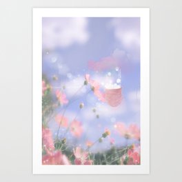 Cloud Balloon in Wild Bloom Art Print