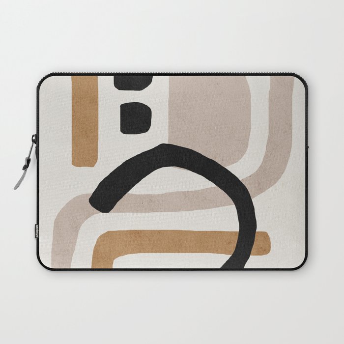 Abstract Shapes Art Mid Century Modern Art Laptop Sleeve By