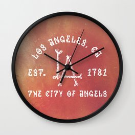 The City of Angels Wall Clock | Graphicdesign, Graphic Design, Vintage, Illustration, Curated 