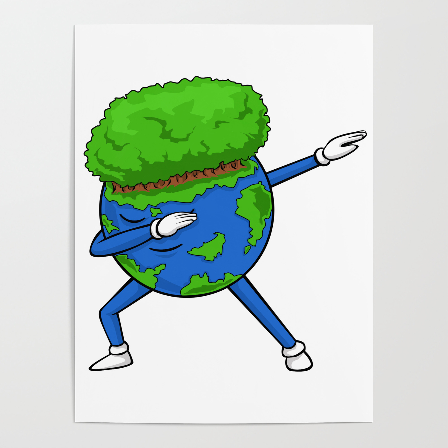 Happy Earth Day - Funny Dabbing Earth Poster by Ocean Front Art | Society6