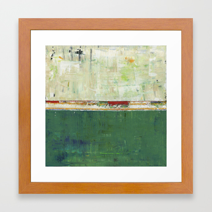 Limerick Irish Ireland Abstract Green Modern Art Landscape Framed