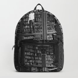A book lovers dream - Cast-iron Book Alcoves Cincinnati Library black and white photography Backpack | Poetry, Writers, Bookshelves, Mostbeautiful, Poets, Booklovers, Authors, Ornate, Bookcase, Bookcases 