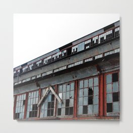 Bethlehem Steel plant windows in color Metal Print | Broken, Steel, Color, Industrial, Abandoned, Outdoors, Bethlehem, Photo, Geometric, Digital 