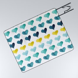 Hearts of the Sea Picnic Blanket
