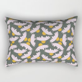 Echinacea, Green Rectangular Pillow