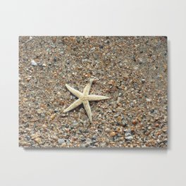Starfish on the Beach Metal Print | Outside, Stranded, Digital, Tourism, Travel, Beach, Natural, Photo, Sand, Star 