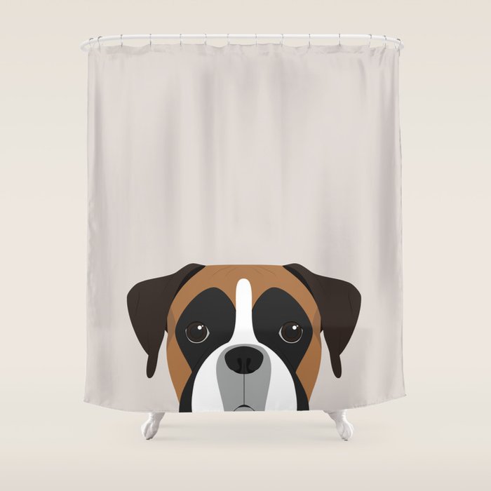 Boxer Portrait Shower Curtain by Society6