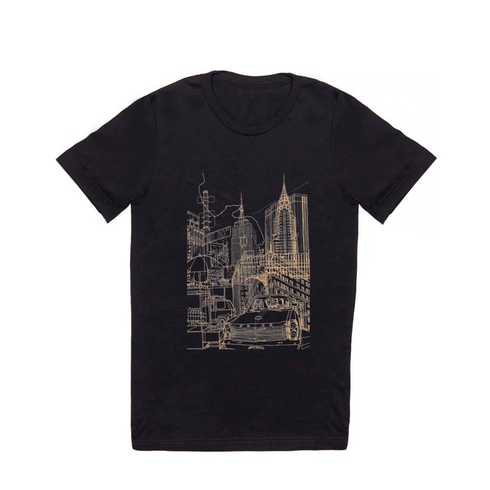 New York! Night T Shirt | Architecture, Illustration, Landscape