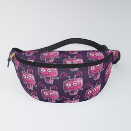 Jumping Cute Pink Robot Paper Bag Head Fanny Pack