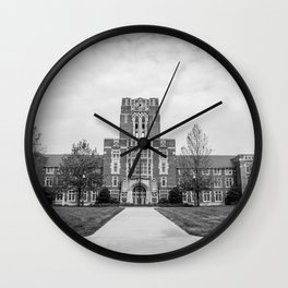 The Hill at the University of Tennessee in Black & White Wall Clock | Knoxville, Utk, Black And White, Digital, College, Campus, Ut, East Tennessee, Tn Volunteers, Ut Vols 