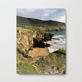 Dingle Peninsula III Metal Print | Travel, Ireland, Sun, Photo, Strand, Dingle, Cliffs, Ocean, Sand, Beach 