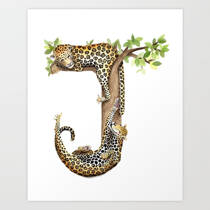 J Is For Jaguars The Letter J From The Laugh A Bit Alphabet Series By Birdsflyover Brandie Lee Art Print By Birdsflyover Society6
