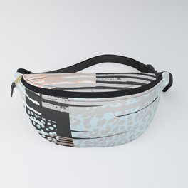 Modern abstract overlapping geometric shapes pattern Fanny Pack