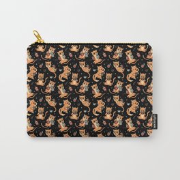 Pattern Cats and Coffee by Tobe Fonseca Carry-All Pouch | Latte, Animal, Caffeine, Cats, Icedcoffee, Food, Catlover, Kitty, Cutecats, Catstshirt 