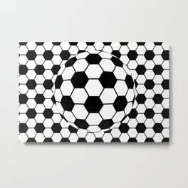 Black and White 3D Ball pattern deign Metal Print | Digital, Man, Blackandwhite, Sportslover, Popart, Men, Graphicdesign, 3D, Soccer, Boys 