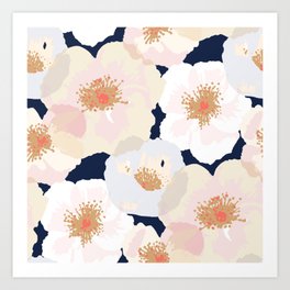 Big Poppies - Blush Art Print